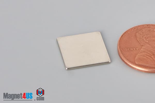 1/2" x 1/2" x 1/32" N40 Neodymium Block Magnet - photo 3