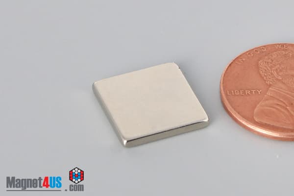 1/2" x 1/2" x 1/16" N40 Neodymium Block Magnet - photo 3
