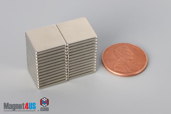 1/2" x 1/2" x 1/16" N40 Neodymium Block Magnet - photo 5