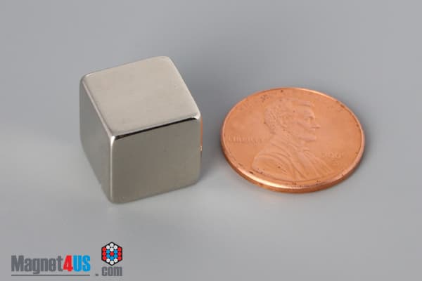 1/2" x 1/2" x 1/2" N52 Neodymium Block Magnet