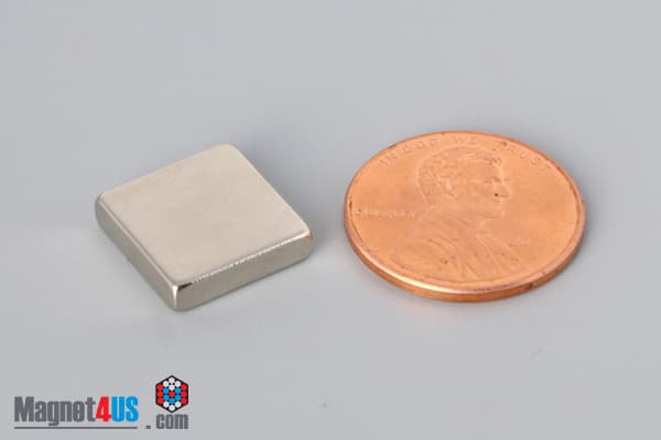 1/2" x 1/2" x 1/8" N52 Neodymium Block Magnet