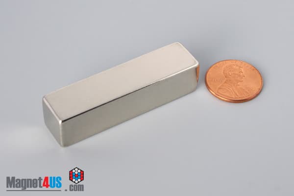 1/2" x 1/2" x 2" N45 Neodymium Block Magnet - photo 1