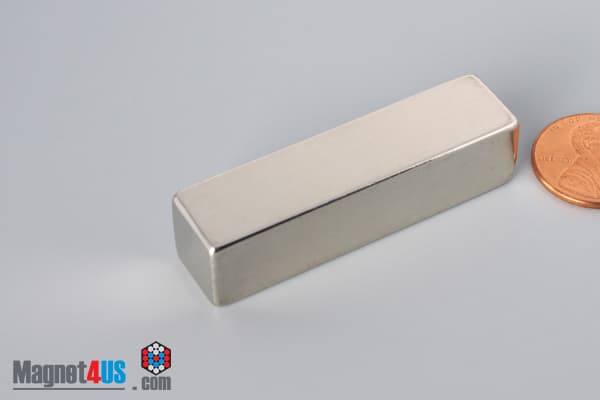 1/2" x 1/2" x 2" N45 Neodymium Block Magnet - photo 3