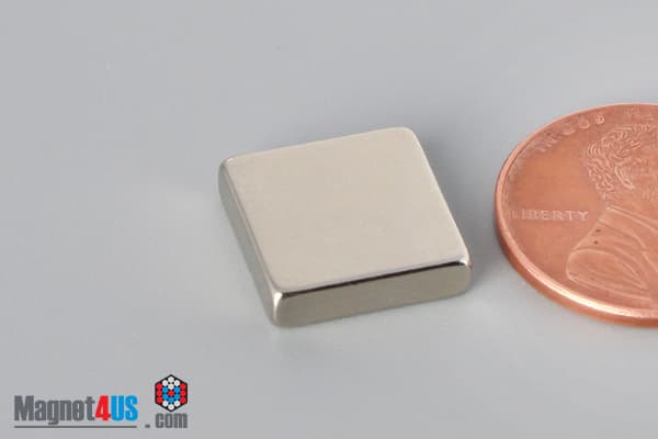 1/2" x 1/8" x 1/2" N40 Neodymium Block Magnet - photo 3
