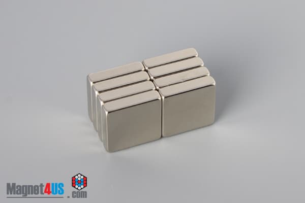 1/2" x 1/8" x 1/2" N40 Neodymium Block Magnet - photo 4