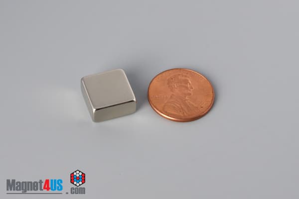 1/2" x 1/4" x 1/2" N40 Neodymium Block Magnet