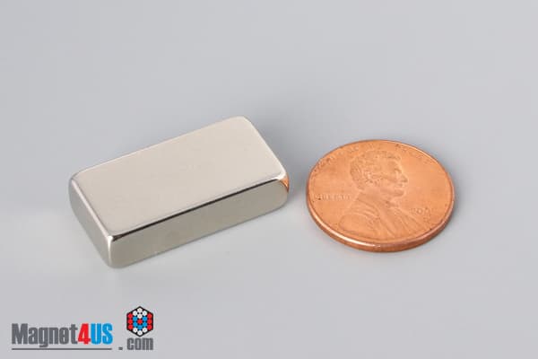 1/2" x 1/4" x 1" N45 Neodymium Block Magnet - photo 1
