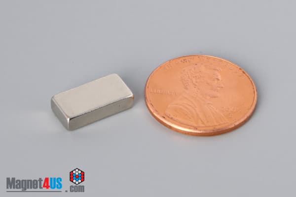 1/2" x 1/4" x 1/8" N52 Neodymium Block Magnet