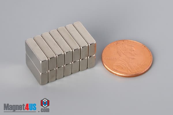 1/2" x 1/4" x 1/8" N45 Neodymium Block Magnet - photo 5