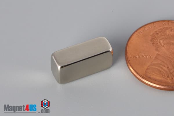 1/2" x 1/4" x 3/16" N45 Neodymium Block Magnet - photo 3