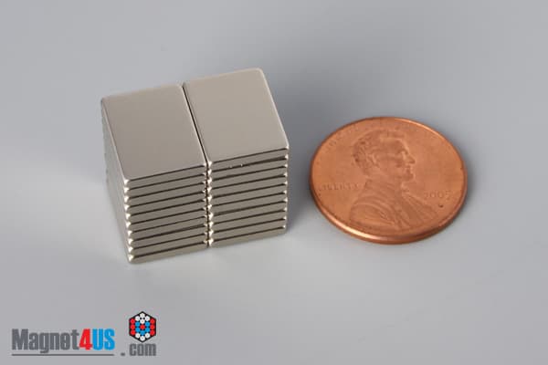 1/2" x 3/8" x 1/16" N45 Neodymium Block Magnet - photo 5