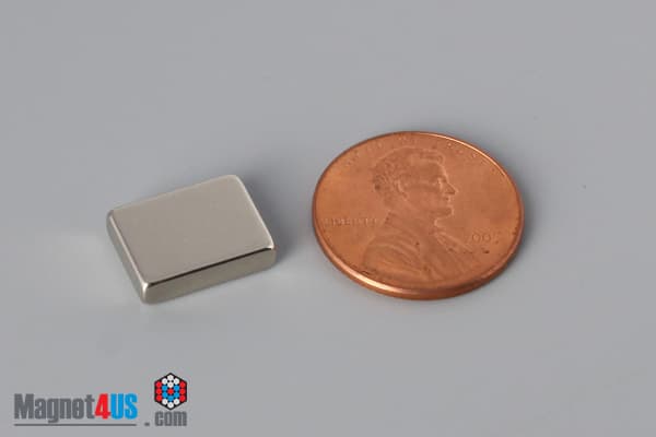 1/2" x 3/8" x 1/8" N45 Neodymium Block Magnet - photo 1