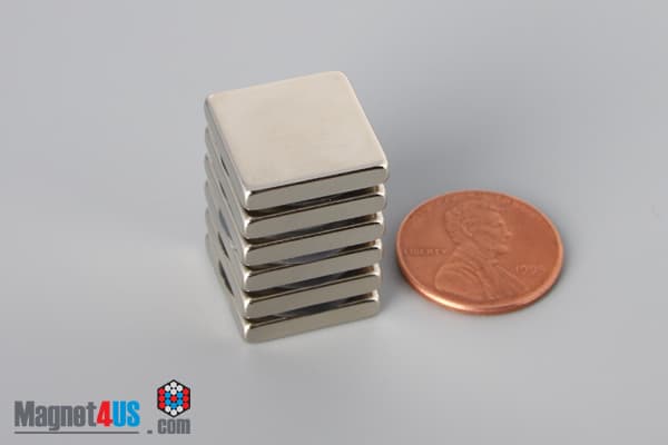 5/8" x 5/8" x 1/8" N40 Neodymium Block Magnet - photo 5