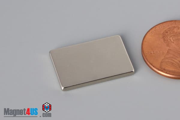 3/4" x 1/2" x 1/16" N40 Neodymium Block Magnet - photo 3