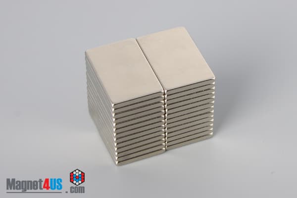 3/4" x 1/2" x 1/16" N40 Neodymium Block Magnet - photo 4