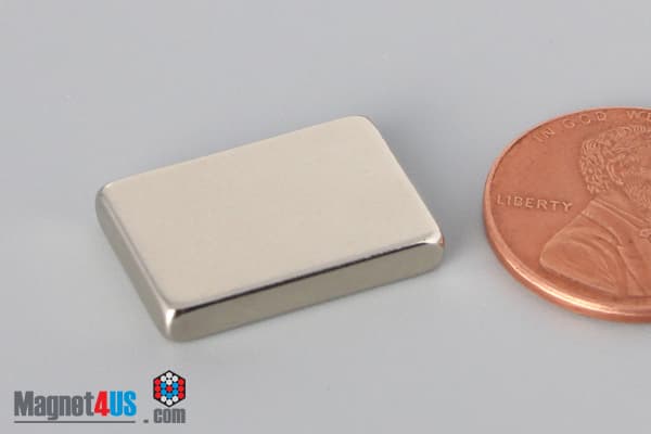 3/4" x 1/2" x 1/8" N40 Neodymium Block Magnet - photo 3