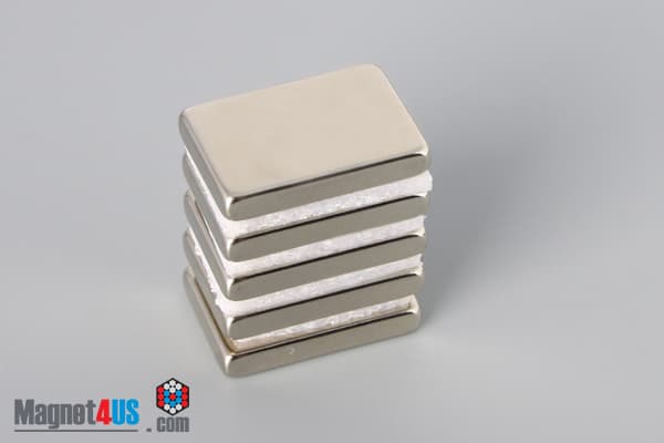 3/4" x 1/2" x 1/8" N40 Neodymium Block Magnet - photo 4