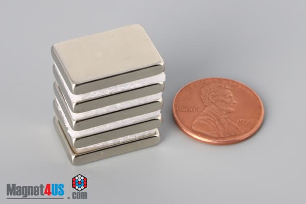 3/4" x 1/2" x 1/8" N40 Neodymium Block Magnet - photo 5