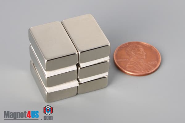 3/4" x 1/2" x 1/4" N40 Neodymium Block Magnet - photo 5