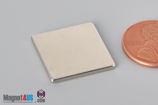 3/4" x 3/4" x 1/16" N40 Neodymium Block Magnet - photo 3