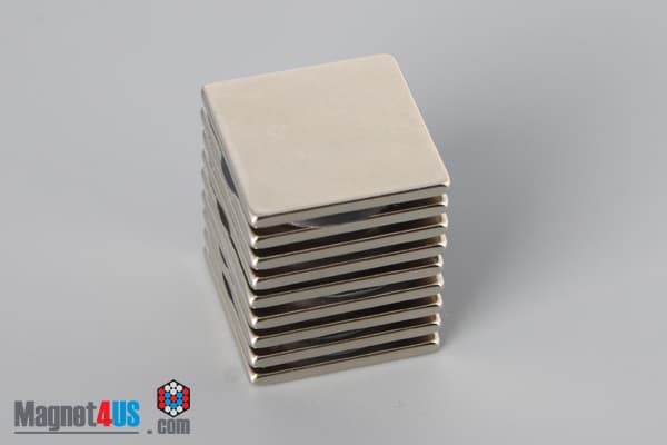 3/4" x 3/4" x 1/16" N40 Neodymium Block Magnet - photo 4