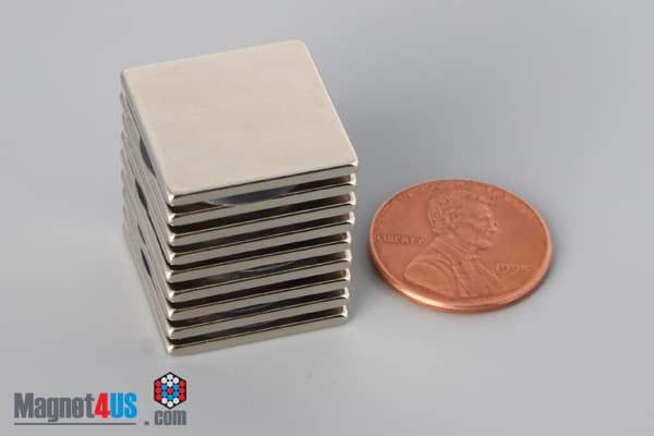 3/4" x 3/4" x 1/16" N40 Neodymium Block Magnet - photo 5