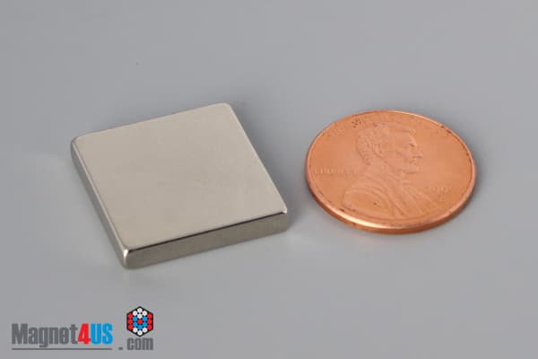 3/4" x 3/4" x 1/8" N52 Neodymium Block Magnet - photo 1