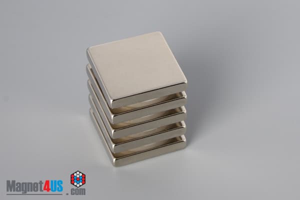 3/4" x 3/4" x 1/8" N52 Neodymium Block Magnet - photo 4