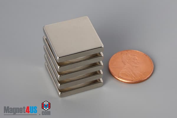 3/4" x 3/4" x 1/8" N52 Neodymium Block Magnet - photo 5