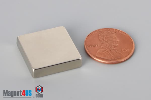 3/4" x 3/4" x 3/16" N45 Neodymium Block Magnet - photo 1