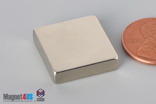 3/4" x 3/4" x 3/16" N45 Neodymium Block Magnet - photo 3