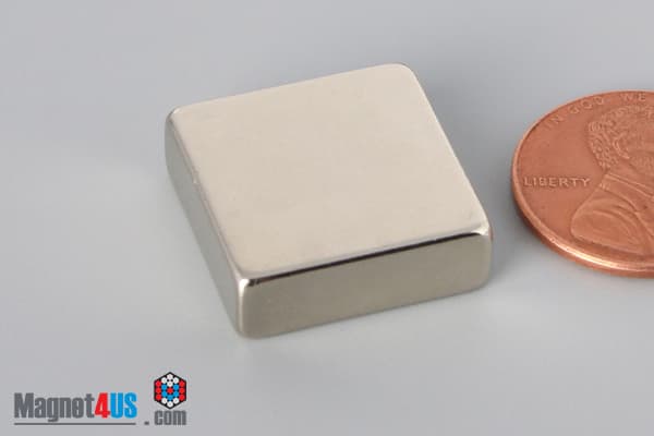 3/4" x 3/4" x 1/4" N45 Neodymium Block Magnet - photo 3