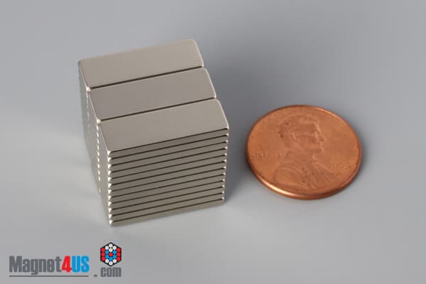3/4" x 1/4" x 1/16" N40 Neodymium Block Magnet - photo 5