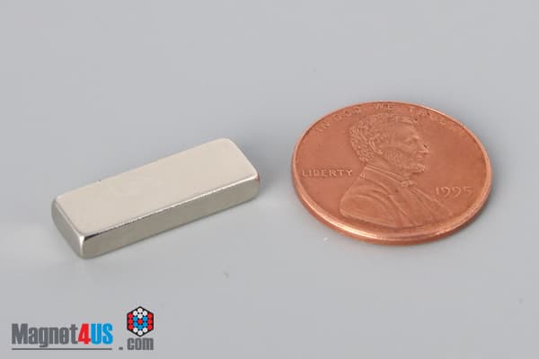 3/4" x 1/4" x 1/8" N40 Neodymium Block Magnet - photo 3