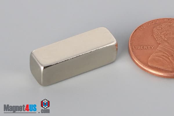 3/4" x 1/4" x 1/4" N40 Neodymium Block Magnet - photo 3