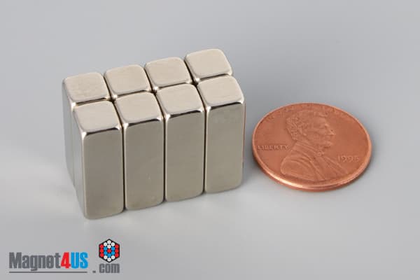 3/4" x 1/4" x 1/4" N40 Neodymium Block Magnet - photo 5