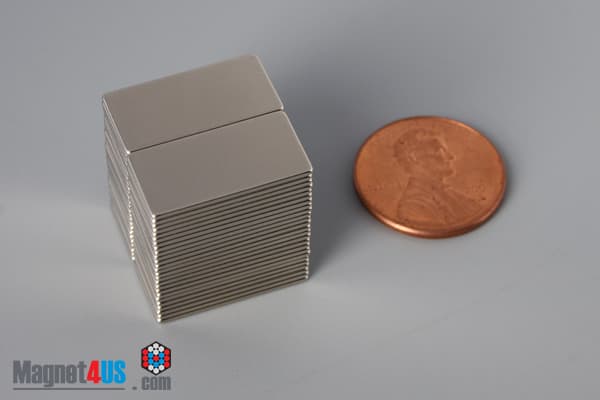 3/4" x 3/8" x 1/32" N45 Neodymium Block Magnet - photo 5