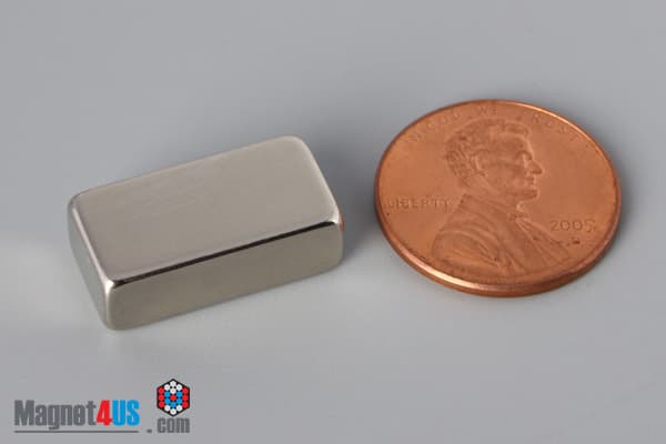 3/4" x 3/8" x 1/4" N45 Neodymium Block Magnet - photo 1