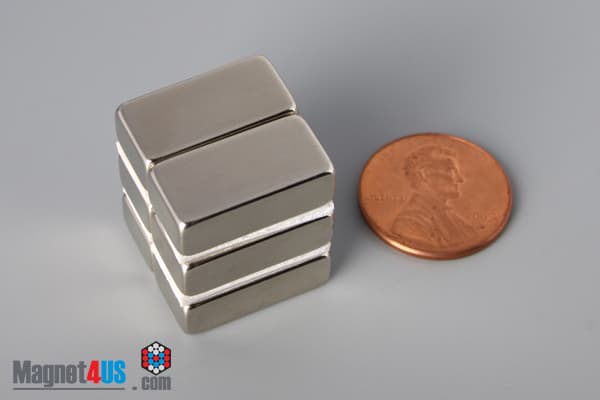 3/4" x 3/8" x 1/4" N45 Neodymium Block Magnet - photo 5