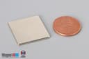 7/8" x 7/8" x 1/16" N45 Neodymium Block Magnet - photo 1