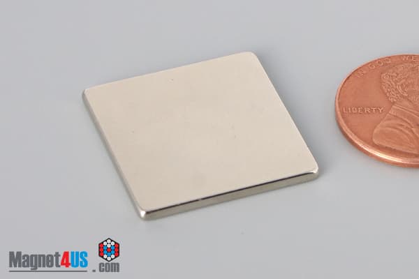 7/8" x 7/8" x 1/16" N45 Neodymium Block Magnet - photo 3