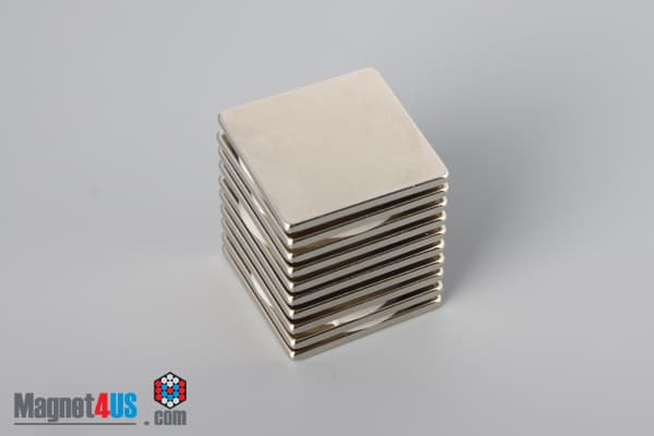 7/8" x 7/8" x 1/16" N45 Neodymium Block Magnet - photo 4
