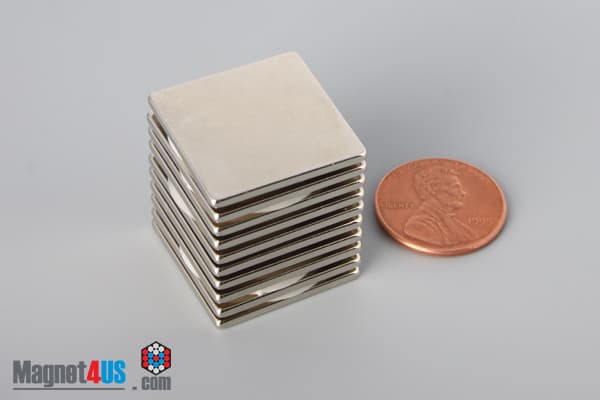 7/8" x 7/8" x 1/16" N45 Neodymium Block Magnet - photo 5