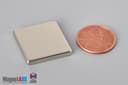 7/8" x 7/8" x 1/8" N45 Neodymium Block Magnet - photo 1