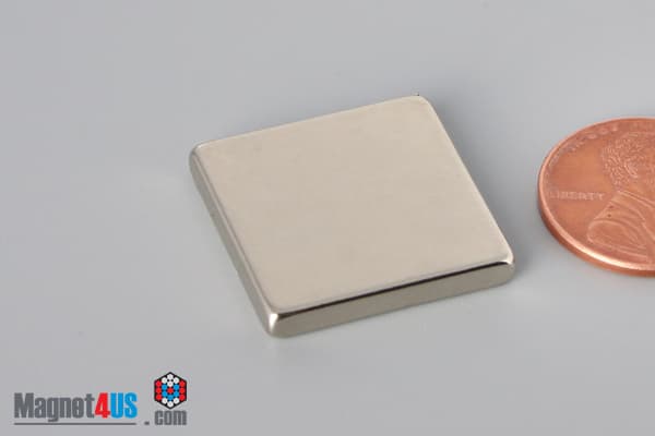 7/8" x 7/8" x 1/8" N45 Neodymium Block Magnet - photo 3