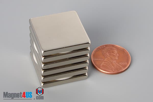 7/8" x 7/8" x 1/8" N45 Neodymium Block Magnet - photo 5