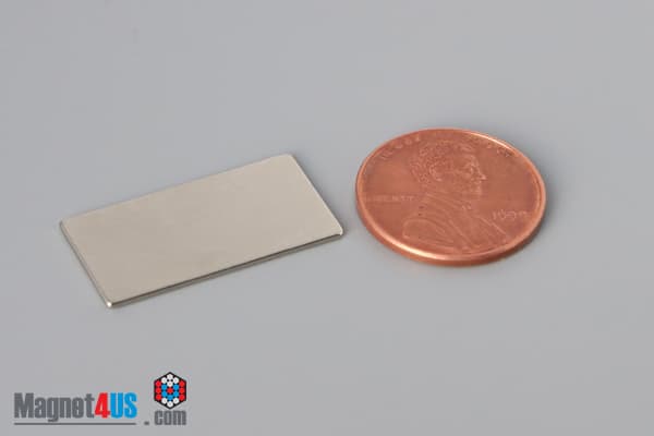 1" x 1/2" x 1/32" N45 Neodymium Block Magnet