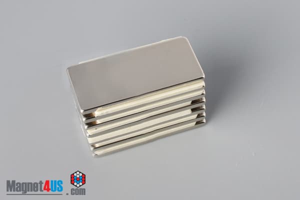 1" x 1/2" x 1/16" N52 Neodymium Block Magnet - photo 4