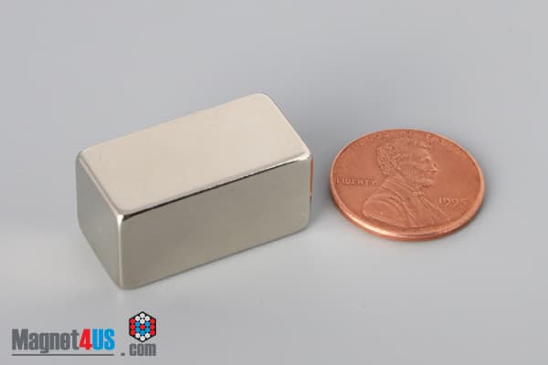 1" x 1/2" x 1/2" N52 Neodymium Block Magnet