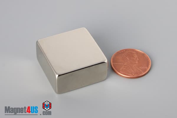1" x 1/2" x 1" N45 Neodymium Block Magnet